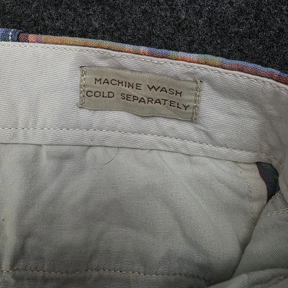 Polo Ralph Lauren Mens 32 Green Blue Madras Plaid Shorts 100% Linen‎ 8
